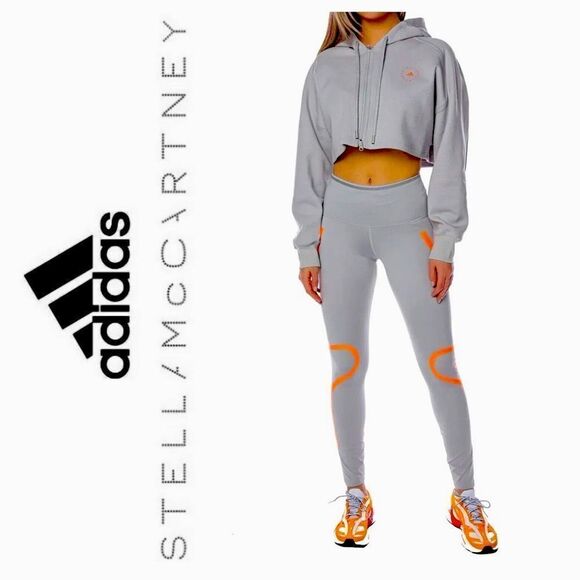 Stella McCartney X Adidas TPA Tight Grey Orange - Picture 1 of 12
